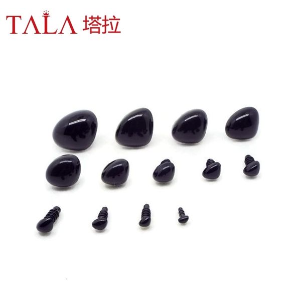 Accessoires de poupée 4.5mm-20mm nez de sécurité en plastique noir pour poupées Amigurumi animaux en peluche poupées jouet ours en peluche livré avec des rondelles en plastique 230904