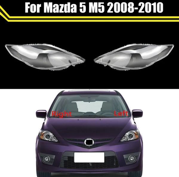 Für Mazda 5 M5 2008-2010 Auto Front Glas Objektiv Kappen Scheinwerfer Abdeckung Auto Licht Transparent Lampenschirm Shell Kopf lampe Fall