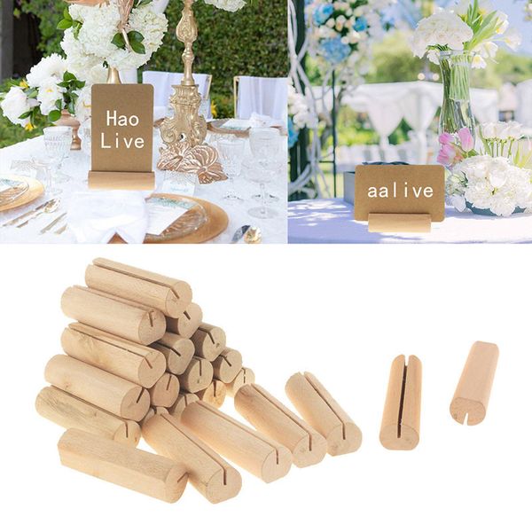 Sonstiges Event Partyzubehör 10 Stück Tischkartenhalter aus Holz, Tischnummernständer, Bilderhalter, Acrylschild für Hochzeit, Abendessen, Heimdekoration 230901