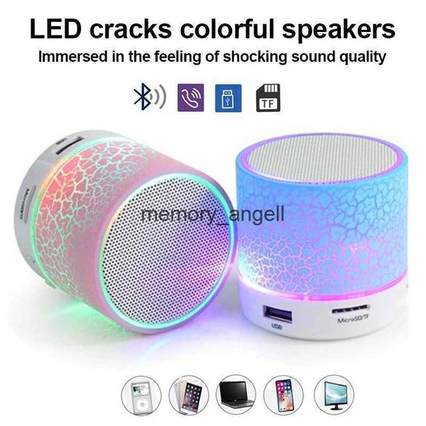 Taşınabilir Hoparlörler Taşınabilir Bluetooth Hoparlör Mini Kablosuz Hoparlör Renkli LED TF Kart USB Subwoofer MP3 Müzik Ses Ses Sütunu Tüm Akıllı Telefonlar HKD230904