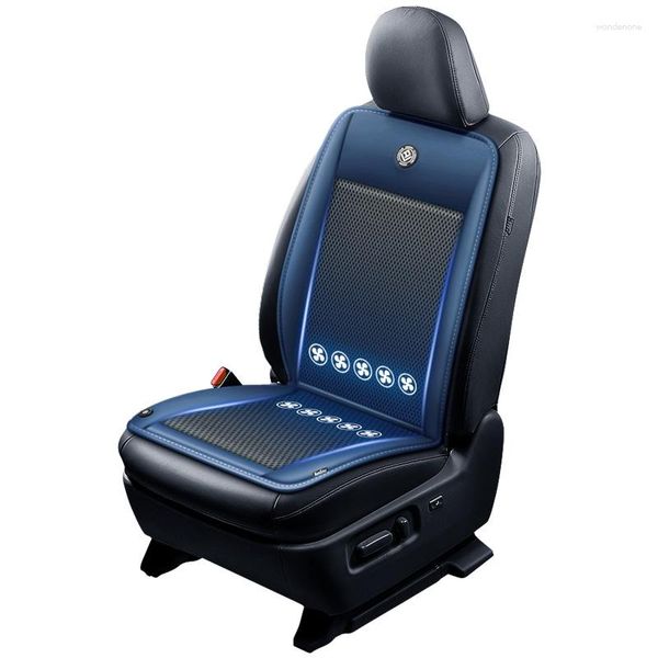 Assento de carro cobre 12V capa de almofada de resfriamento elétrico com ventiladores confortáveis cor vermelha ventilada
