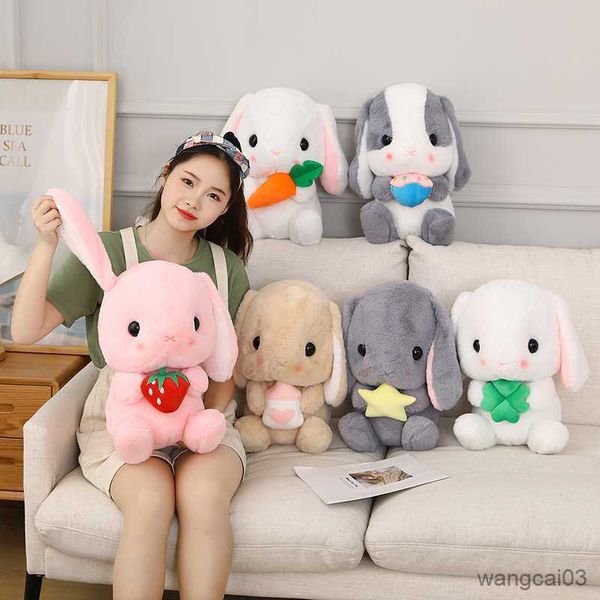 Animali di peluche ripieni Simpatico peluche di coniglio farcito Cuscino morbido Coniglietto per bambini Regali di compleanno per bambini Baby Accompagnare giocattoli per animali da sonno R230904