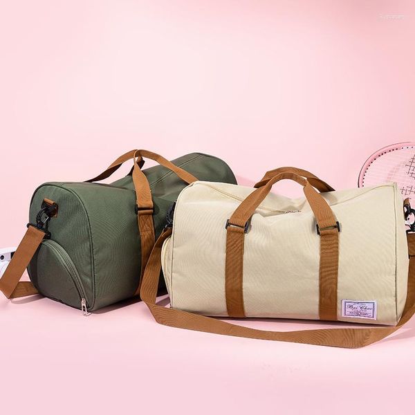 Duffel Bags Sports Gym Bag Travel Tote Impermeável com Bolso Molhado Sapatos Compartimento para Homens Mulheres Leve Alça Ajustável
