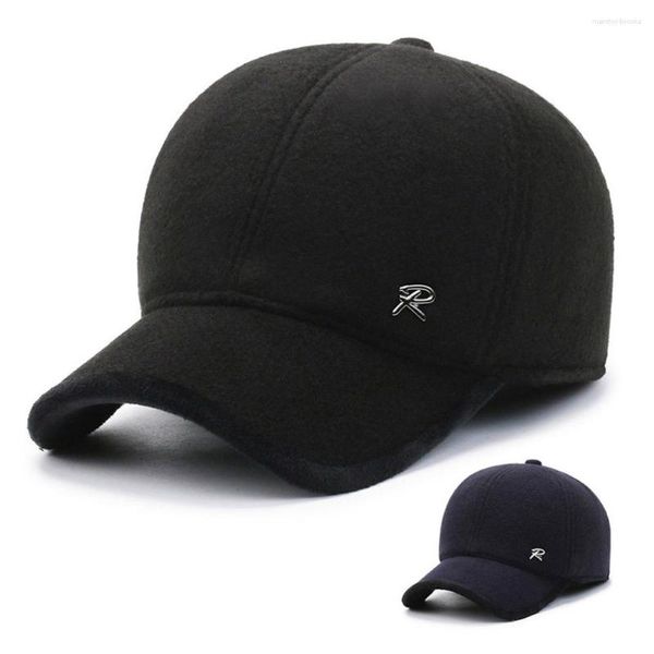 Ball Caps Winter Baseball Cap Einstellbar Warme Outdoor Dad Ohrenklappen Verdicken Trendy Bomber Hüte