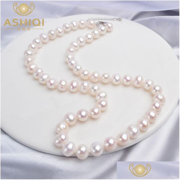 Colares frisados Ashiqi Natural Freshwater Pearl Colar Perto de Jóias Redondas para Mulheres Presentes A Tendência do Ano 220819 Drop Delivery Penda Dhm3R