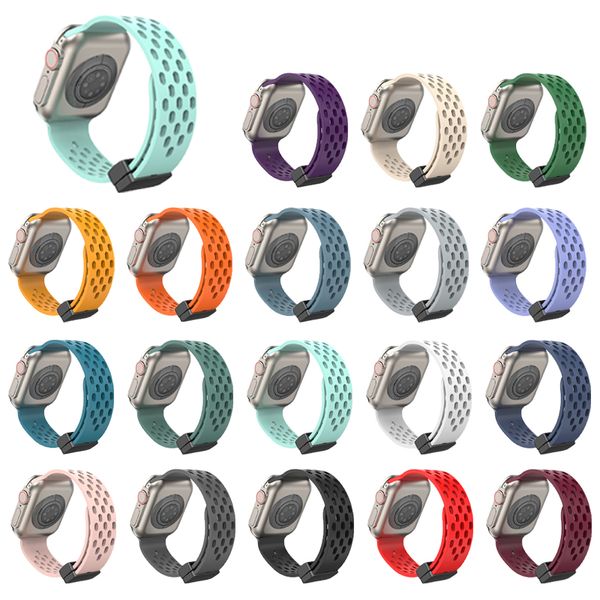 Cinturini intelligenti per cinturino per orologio di moda in silicone morbido per cinturino Apple Watch Ultra 38mm 40mm 41mm 42mm 44mm 45mm 49mm iwatch Band Series 8 9 4 5 6 7