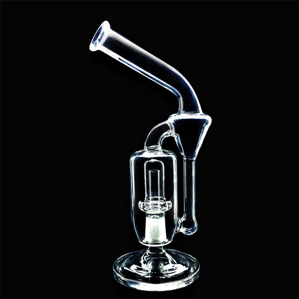 Новый стеклянный бонг для воды GB007 Vortex Recycler, стеклянные бонги с фильтрующей головкой, Dab Rigs с основанием для стакана (GM-012)