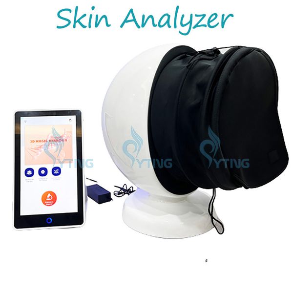 Dispositivo analisador de pele para uso em salão de beleza, análise facial, teste de condição da pele, sistema de diagnóstico de pele