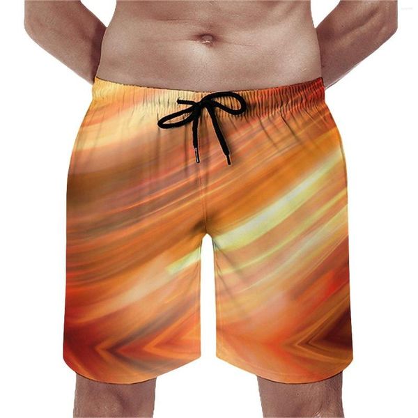 Herren-Shorts, Sonnenuntergang, Lichtdruck, Fitnessstudio, Sommer, abstrakte Kunst, Surfen, Strand, Männer, bequem, niedlich, individuell, Badehose in Übergröße