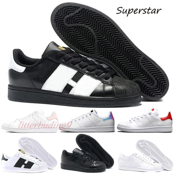 2023 Smith Designer Schuhe Männer Frauen Plattform Sneakers Low Stan Leder Trainer Superstar Weiß Schwarz Weiß Herren Sport Freizeitschuh