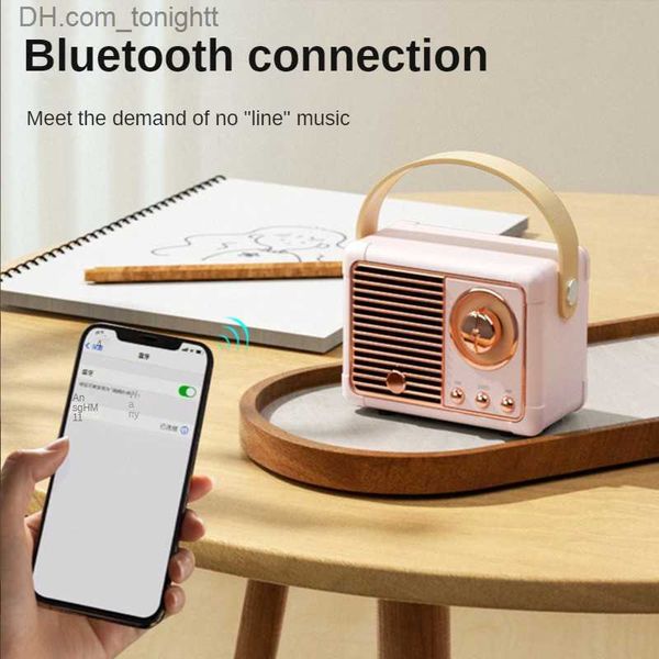 Altoparlanti portatili 2023 Retro altoparlante Bluetooth U Disco TF Card Hifi Stereo Regalo creativo Mini cassa di risonanza portatile USB Mini lettore musicale all'aperto Q230904