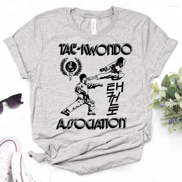 Camisetas femininas Taekwondo Tee Mulheres Gráfico Anime Y2K Camiseta Feminina Harajuku Roupas