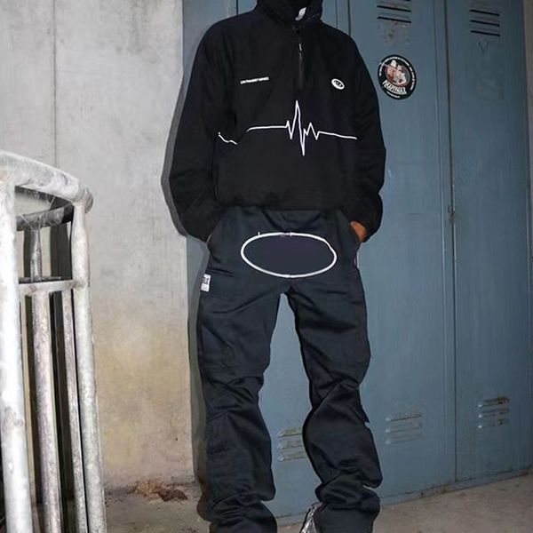 Calça de cargo de grife masculina calça de rua use hip hop impresso Pant imprimido Military Multi Pockets Straight Loose Macacles Casal Trouser Plus Mlxxl