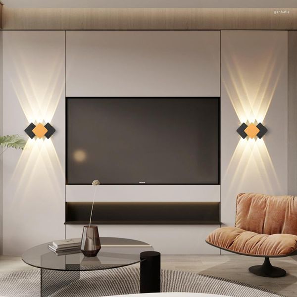 Lâmpada de parede design à prova d'água alumínio sala de estar sofás quarto escada decoração de casa luz led