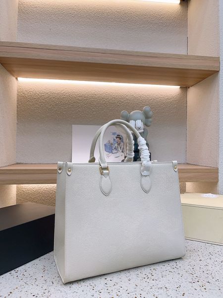 Moda çanta narin crossbody onthego çanta iplik dikiş logosu basit lüks deri tasarım bayanlar büyük kapasiteli çanta alışveriş çantası