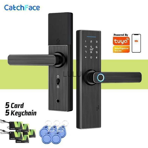 Fechaduras de porta de baixo preço de alta qualidade Tuya Smart APP WIFI Fingerprint Lock IC Card Código Digital Leitor Eletrônico Home Security Mortise HKD230904