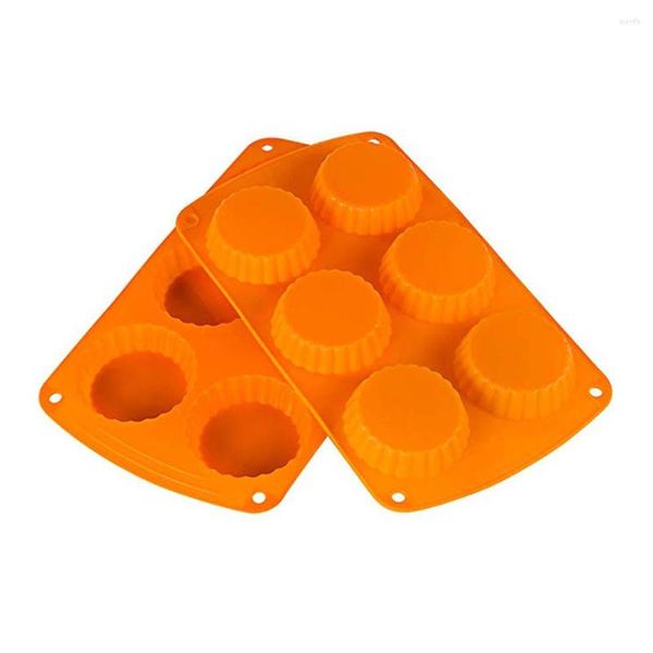 Stampi da forno Mini tortiera in silicone per burro d'arachidi, tazza per quiche, torta a 6 cavità, per tortina