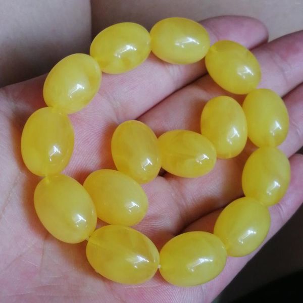 Pedras preciosas soltas resina sintética oval âmbar grânulo para fazer jóias diy pulseira colar islâmico tasbih muçulmano rosário contas acessórios