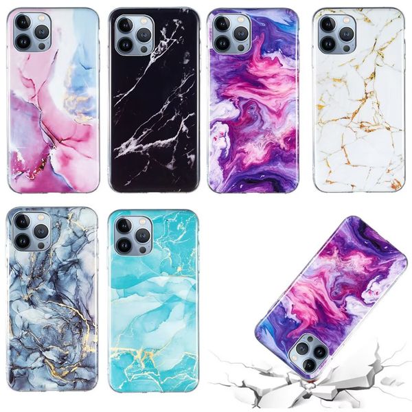 Case IMD TPU in marmo per iPhone 15 Pro Max Plus Samsung A34 A54 A14 A24 S23 Plus Fashion Rock Shock Proof Mobile Telefon Covers