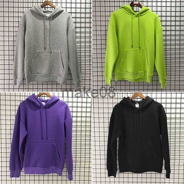 Felpe con cappuccio da uomo Felpe con cappuccio tinta unita Uomo Donna Pullover Alta qualità Nero Bianco Grigio Albicocca Giallo Arancione Viola Verde Blu Felpe Nuovo J230904