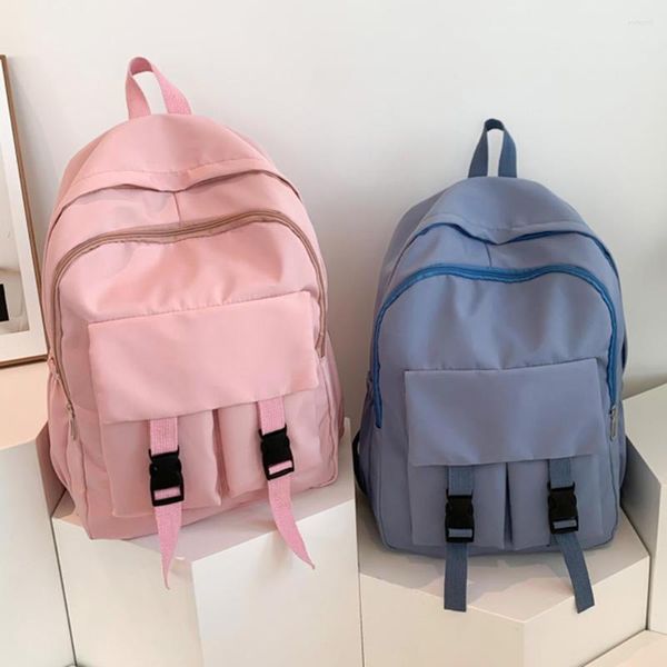 Mochila Escola Coreana Estética para Meninas Adolescentes Mulheres Laptop Grande Capacidade Estudante Mochila Nylon Harajuku Mochila