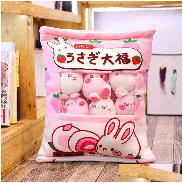 Kawaii Pudding 8 Stück Hamster und Katze Plüschbälle Tasche Snack Spielzeug weiche Cartoon Tier gefüllt Pop Sofa Kissen Freundin Kinder Geschenke Dr Dh60X