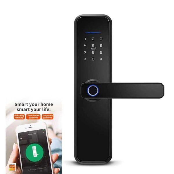 Serrature per porte Tuya Smart Lock Serratura per impronte digitali impermeabile Scheda elettronica IC Password Smart Door Lock Wifi Telecomando Serratura digitale HKD230903