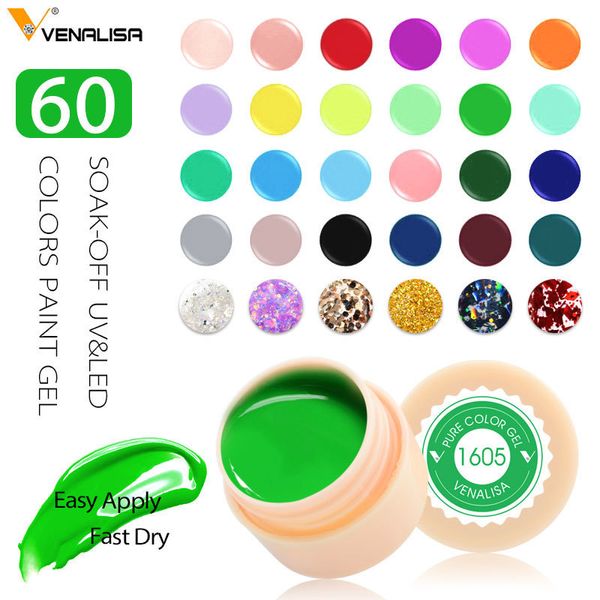 Nagellack Venalisa Painting Gel 60 Farben 5 ml Professioneller Nagellack Farbe Gelpoliermittel für Nail Art UV Gel Lack Gel Lack 230901