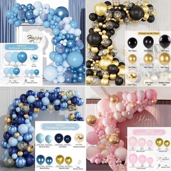 Andere Event Party Supplies Retro Rosa Blau Ballon Bogen Girlande Kit Hochzeit Set Mädchen Geburtstag Dekoration Baby Dusche Dekor Globos 230904