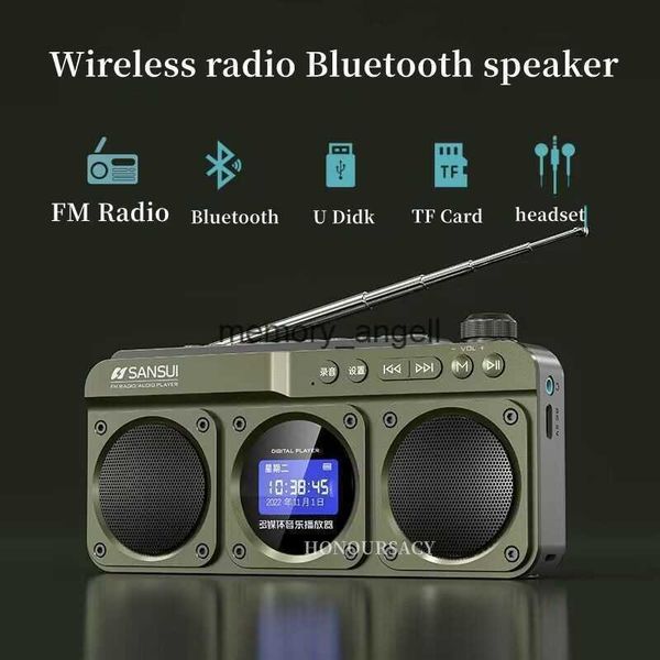 Taşınabilir Hoparlörler F28 Bluetooth 5.0 FM Radyo Müzik Çalar Dış Mekan Kablosuz Hoparlörler Mini MP3 MP3 Walkman Kalite LED Monitör Ses Kutusu HKD230904