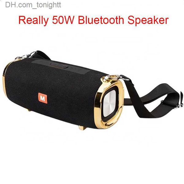 Altoparlanti portatili Altoparlante Bluetooth da 50 W ad alta potenza tws Colonna subwoofer portatile impermeabile da esterno Batteria da 4000 mAh Lettore musicale per basso caixa de som Q230904