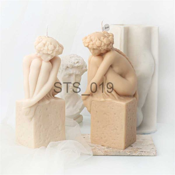 Outros itens de beleza de saúde Estilo Europeu Retro Estátua Feminina Vela Molde de Silicone Arte 3D Abstrato Nu Corpo Humano Gesso Vela Fazendo Molde Decoração de Casa X0904