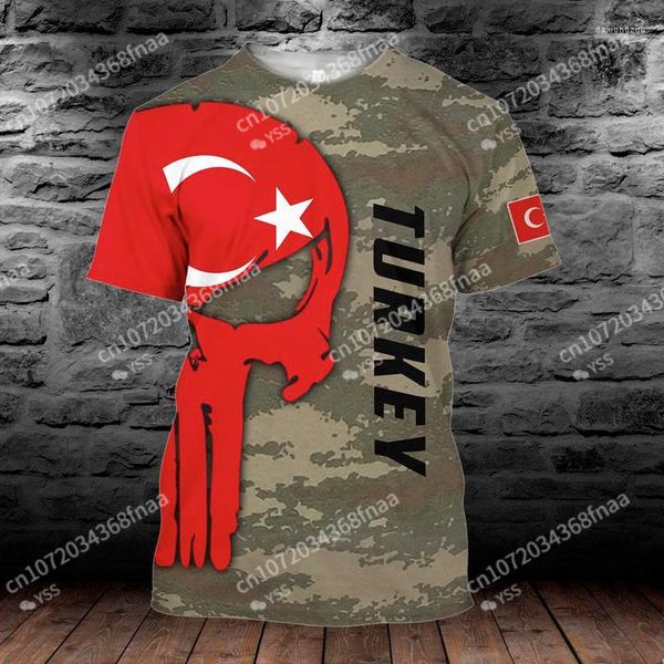 Homens Camisetas Engraçado Turquia GraphicStreetwear Manga Curta Bandeiras Turcas Presentes de Aniversário Estilo Verão T-shirt Mens Roupas