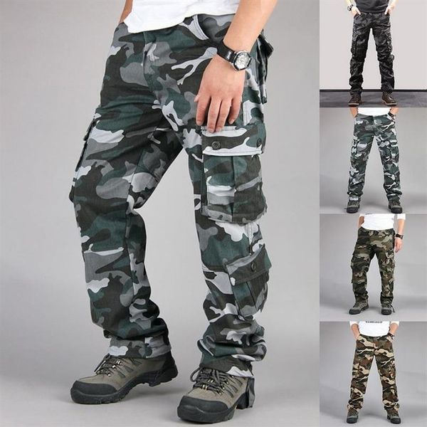 Камуфляжные брюки-карго для бега, военные мужские брюки в стиле хип-хоп, армейские камуфляжные штаны Spodnie Meskie, мужские хлопковые спортивные штаны Kargo Ropa314o