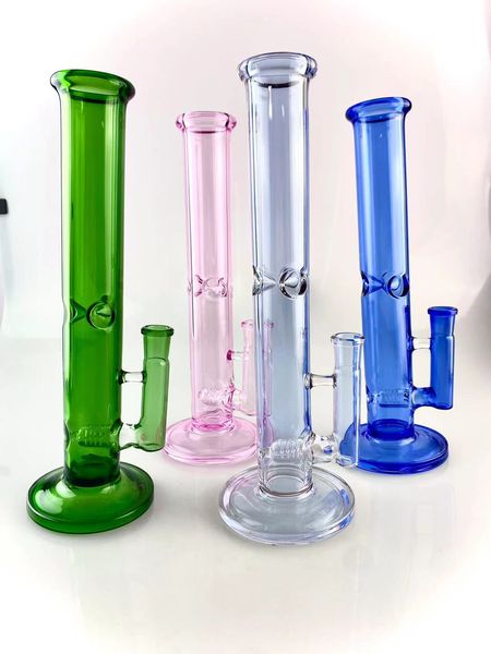 Cachimbos de vidro bongo de vidro colorido chinês 14mm 11 polegadas articulação