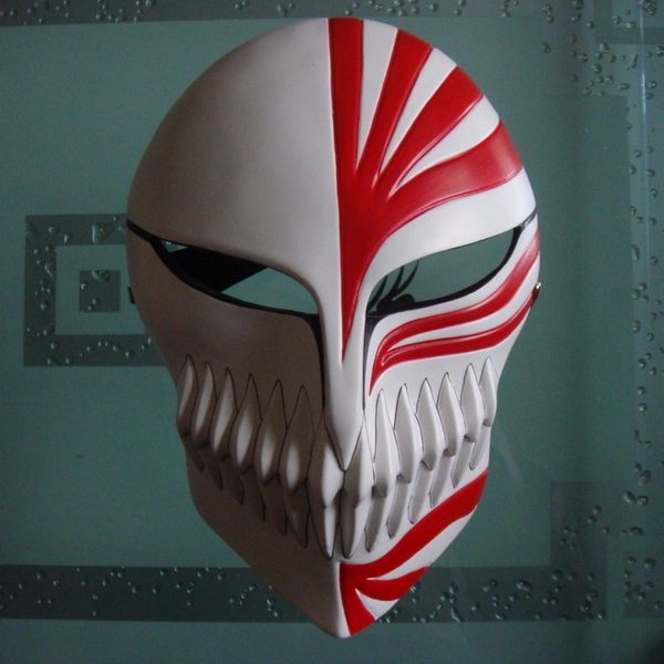 Maschere per feste Halloween horror Maschera BLEACH Kurosaki Ichigo tutto il viso animazione uomo Gundam modello bianco fatto a mano 230901