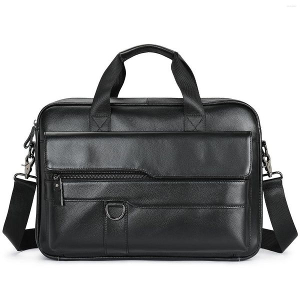 Aktentaschen Herren Aktentasche Reines Leder Business Handtasche Mann Umhängetasche Original Computer Fall Für