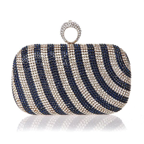 Nouveau Mini bague sac à main diamant strass pochette soirée Banquet cristal sac à main belle mariée fête Purse279N