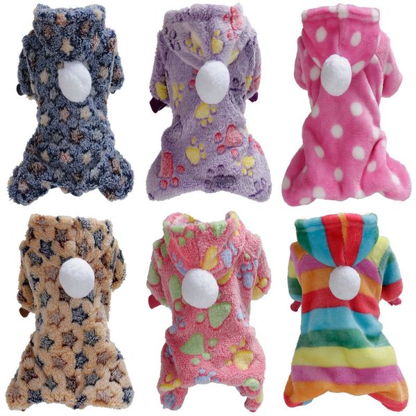 Abbigliamento per cani Abbigliamento per animali domestici Costume per cani in flanella Cappotti per cani per la stagione fredda Abbigliamento per gatti Morbida flanella per cagnolino Tuta Abbigliamento Pigiama a quattro zampe per animali domestici 230901