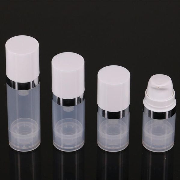 5ml 10ml 15ml vazio garrafas recarregáveis recipientes cosméticos mal ventilados plástico bomba de vácuo garrafa dispensador embalagem amostra