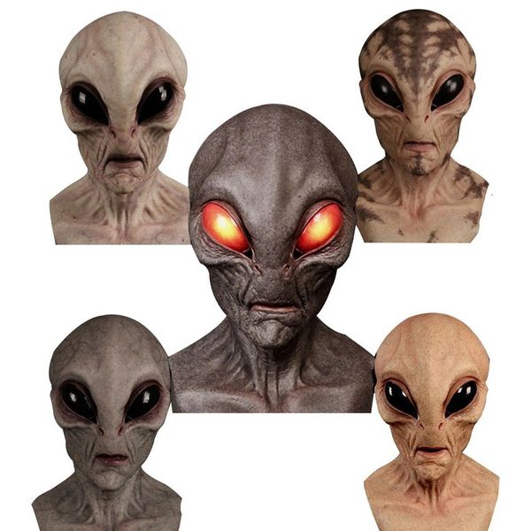 Partymasken Halloween Horror Alien Latexmaske Gruseliger voller Kopf Maskerade Cosplay Mascara Rave Terror Masque Mardi Gras 230904