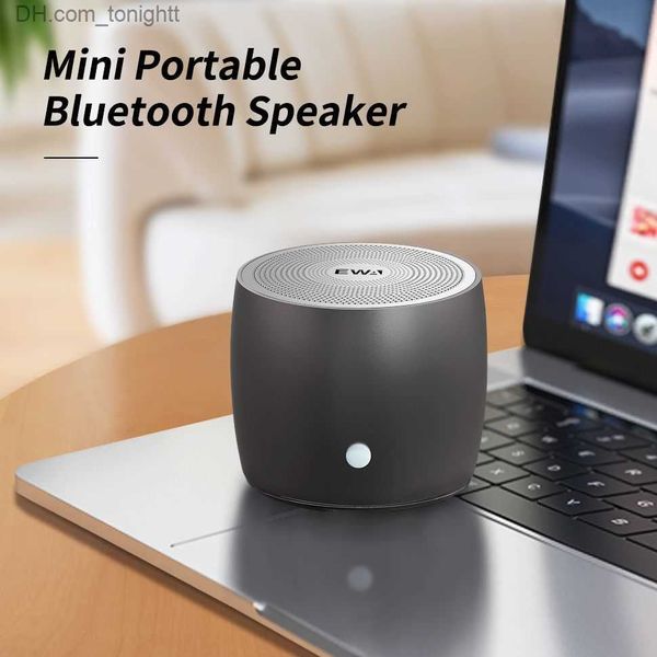 Alto-falantes portáteis EWA Mini Alto-falante Bluetooth Alemão Baixo Alto-falante portátil sem fio IPX5 à prova d'água Metal Body Music Box Alto Som Redução de ruído Q230904