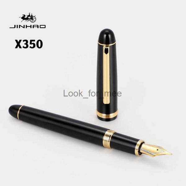 Fountain Pens Jinhao X350 Çeşme Pen Retro Zarif Namlu Altın Klip İnce / Orta Nib İmza Ofis Okulu A7345 HKD230904