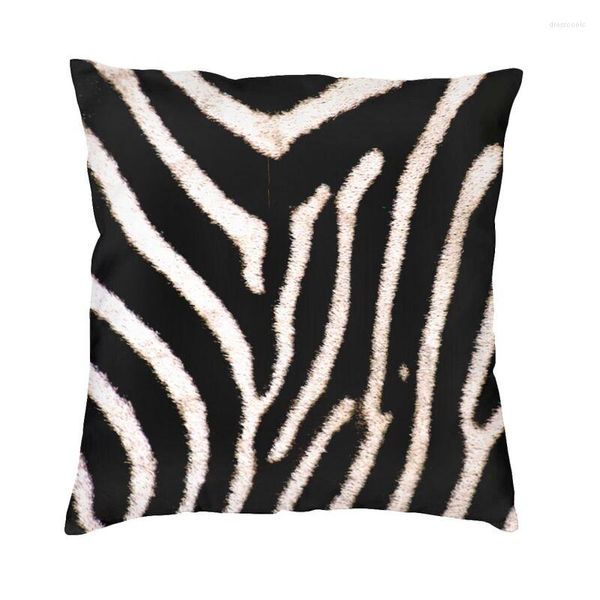 Kissen Tropical Wild Animal Zebra Stripes Leder Textur Überwurf Casw Decoracion Salon Case 3D-gedruckter S-Bezug für Sofa