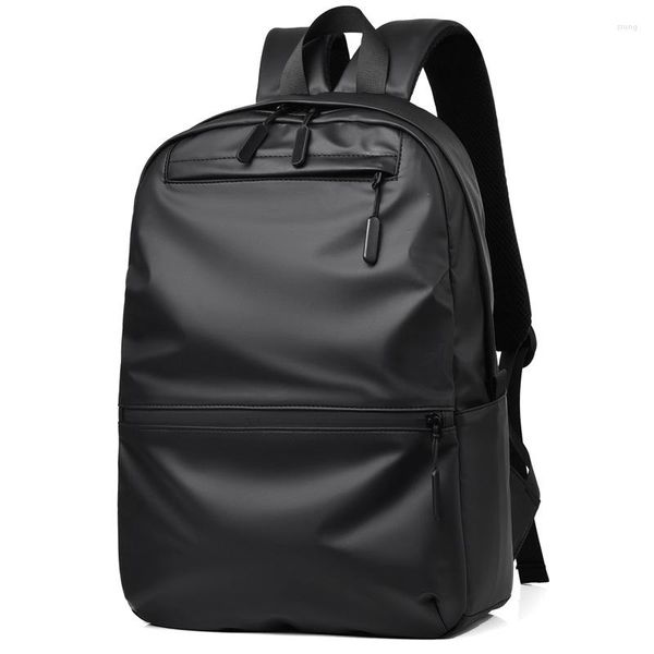 Mochila 14 polegadas moda grande capacidade bolsa de ombro leve laptop pu sacos de viagem escola