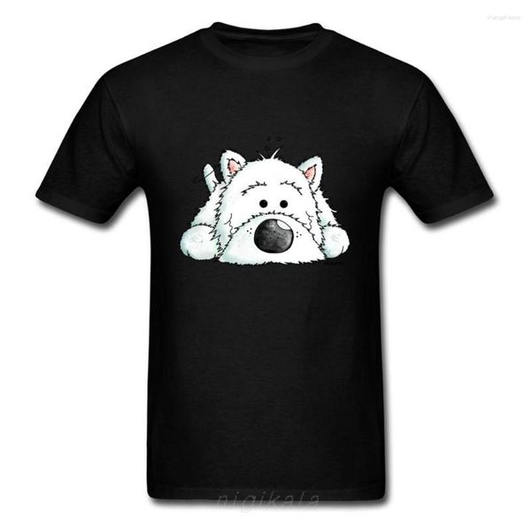 Magliette da uomo West Highland White Terrier Dog Lovey T-shirt Moda estiva Divertente Stampa di qualità Casual Cotone Taglia EU XS-5XL Tee