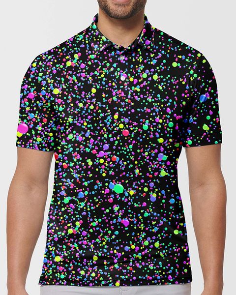 Herren Polos Galaxies Golf Polo TShirts Kunstdruck Trending Shirt Sommer ShortSleeve Custom Clothing 230901