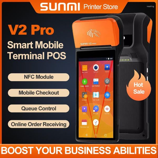 Pro Smart Handheld Terminal POS PDA 4G Android Портативный мобильный заказ термопринтер для билетов с NFC WiFi Loyverse