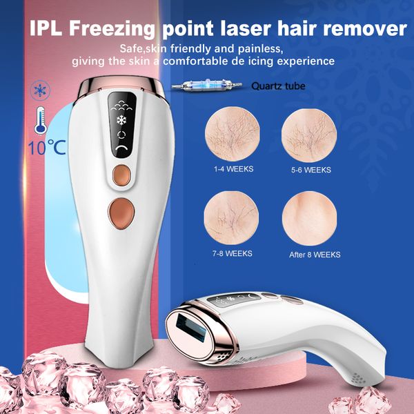 Эпилятор Poepilator Лазерное устройство для удаления волос с ледяным охлаждением IPL Лазерный эпилятор 6 рычагов Бикини Depilador Laserowy для женщин 230901