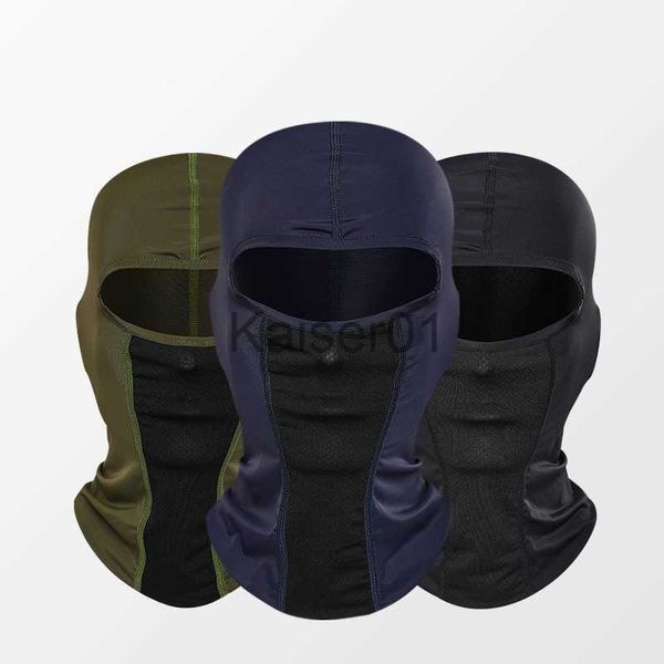 Ciclismo Caps Máscaras Respirável Balaclava Motocicleta Full Face Capa Moto Ciclismo Bicicleta Máscara Motocross Moto Equitação Capacete Liner Caps Ice Silk X0904